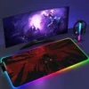 RGB Mouse Pad E Evangelion PC Gaming Accessories LED Mousepad Gamer Cabinet Carpet Keyboard Mat Computer 16 - Neon Genesis Evangelion Shop
